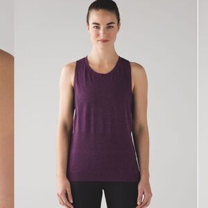 Lululemon Breeze By Muscle Tank Aurora Purple Size 4 Seamless Ventilated